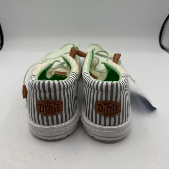 Hey Dude Wally Tri Nu Prep Shoes Mens Sz 13 Green Ash/Yellow SLip On Loafers NWT main image 6